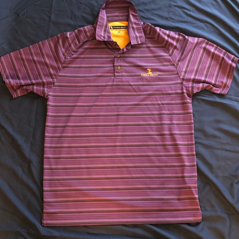 Pebble Beach Purple Men Polo Shit